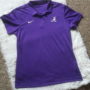 Nike‎ Dri Fit Alabama Purple Polo Shirt Size Medium New without Tags